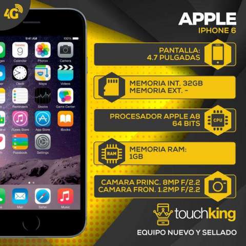 Celular Apple iPhone 6 32gb nuevo sellado en caja de TOUCHKING TIENDA OFICIAL Celular Apple iPhone 6 32gb nuevo sellado en caja de TOUCHKING TIENDA OFICIAL
