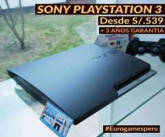 Sony PlayStation 3 Original con 3 años de garantia