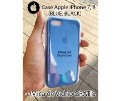 Silicone case iPhone 7 o 8 Apple Azul, Blue más mica de vidro gratis OFERTA protector