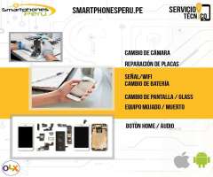 Técnicos especialistas en reparación de celulares en Android y Apple Samsung, Hua...