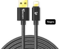 Cable TIEGEM Iphone Color Negro De Nylon Trenzado 1m