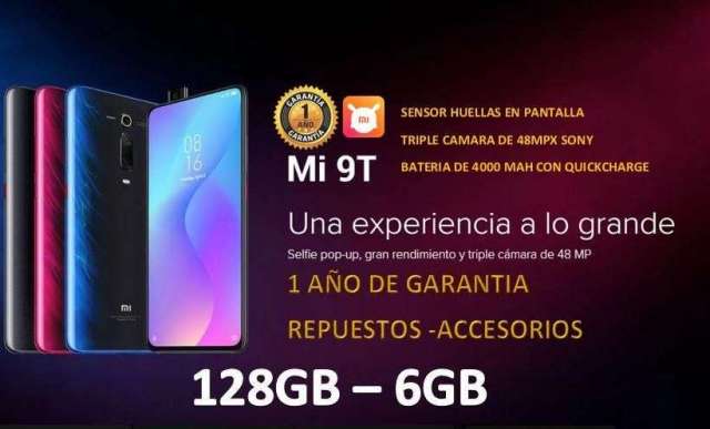 XIAOMI MI 9T 128GB GARANTÍA NUEVO SELLADO GARANTIA 48mpx 4000mah mejor que huawei samsun... XIAOMI MI 9T 128GB GARANTÍA NUEVO SELLADO GARANTIA 48mpx 4000mah mejor que huawei samsun...