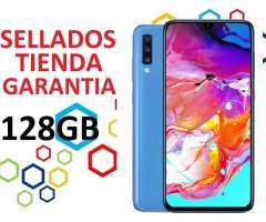 SAMSUNG A70 128GB&#x2f;6RAM SOMOS MOVILCOOL916387219 BOLETA TIENDA mica de vidrio regalo